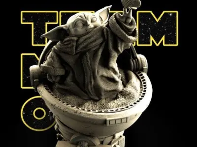 GROGU SCULPTURE - TESTED AND READY FOR 3D PRINTING Free 3D print model