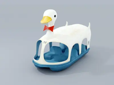 Duck paddle boat 3D model