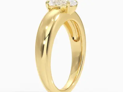 Solitaire Engagement Ring 10 3D print model