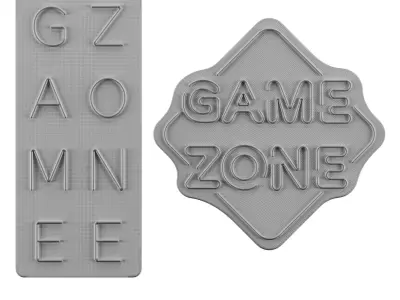Game Zone Neon Signs 3D model