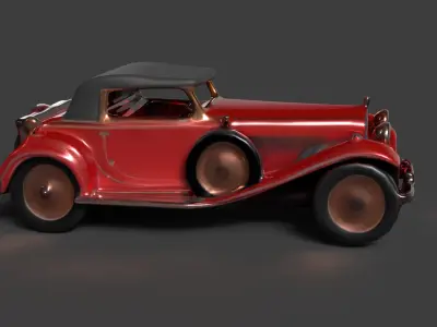 Red vintage car   3D model by aceimagedesign-1