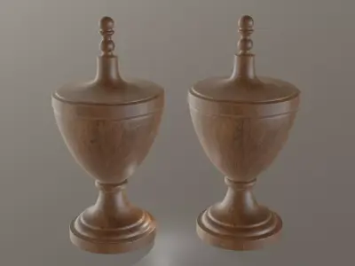 Vintage French finials book stopper 3D print model