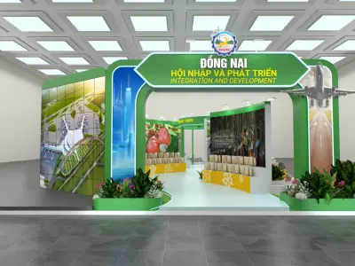 indoor exhibition booth 3D model