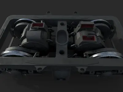 VL80 - Trolley For Locomotive Low-poly 3D model