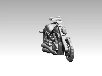 classic motorcycle relief 5 3D print model