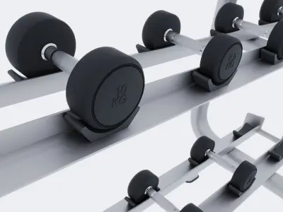 Gym Equipment Mega Collection - 28 Models Low-poly 3D model