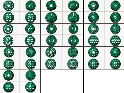 Spherical beads 3D print model