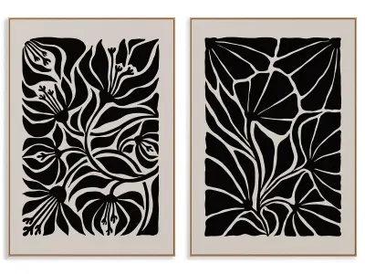 Abstract Painting Frame set 3D model 291
