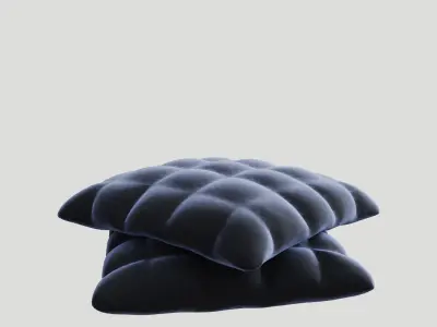 Decoration Set velvet cushion 3D model