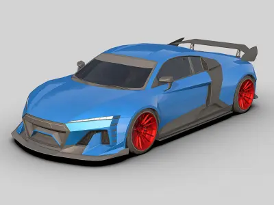 Sport Car 2025 Low-poly 3D model