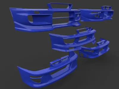 Body kit Subaru Impreza 1992 Bumper 3D model