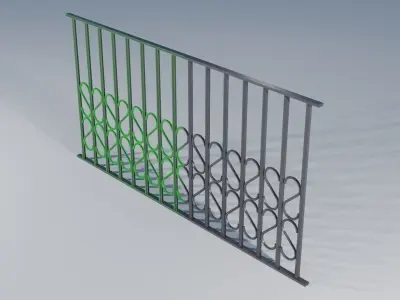 Set of 20 fences 3D model
