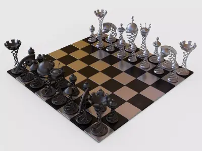 Chess Game 3D model