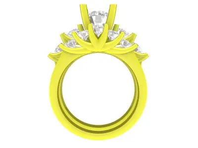 7051 luxury hongkong diamond women ring 3D print model
