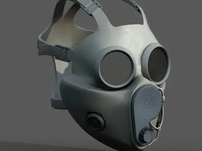 Gas mask protection pollution fantasy scifi military helmet  Low-poly 3D model