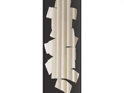 Delma Wall Mirror with Graffiti Design 3D model