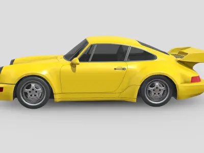 Porsche 911 Carrera RS Low-poly 3D model by ROH-3D