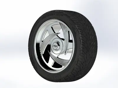 Custom wheels HRBB ULT1 20inch for your scale model 3D print model