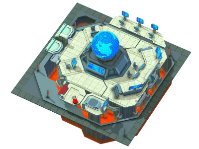 isometrical Missing Room Headquarters 3 Low-poly 3D model
