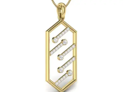 luxury diamond pendant 3D print model