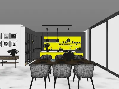 Kitchen - Dining Area 3D model