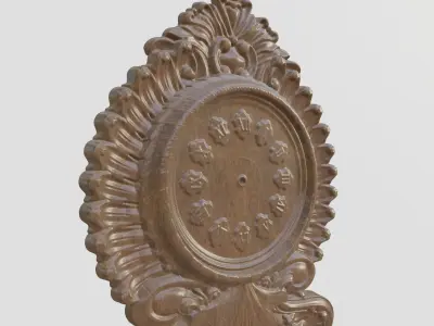 Wooden Clock Decor 3D print model get