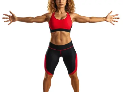 Red Athletic Wear model pack Low-poly 3D model