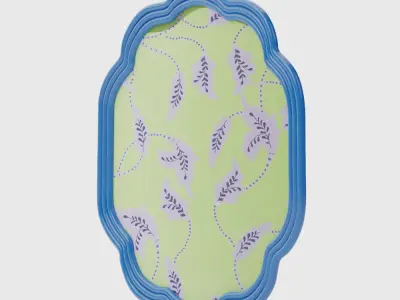 Clara Frame By Anthropologie in Blue 3D model