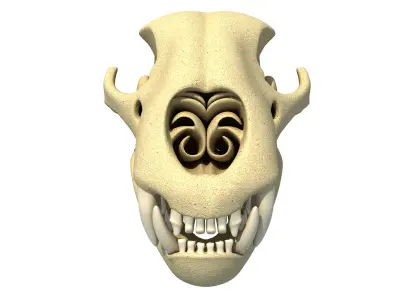 Cheetah Skull - Animal Skull 3D model