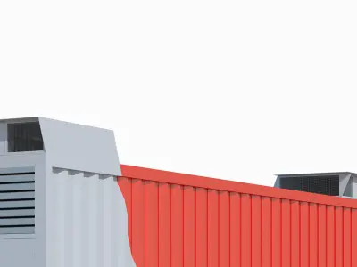 electric vehicle charging and swapping station 3D model