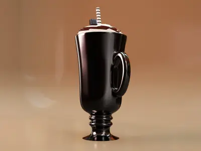 Moca Mix - Coffee Chocolate and Chantilly 3D model