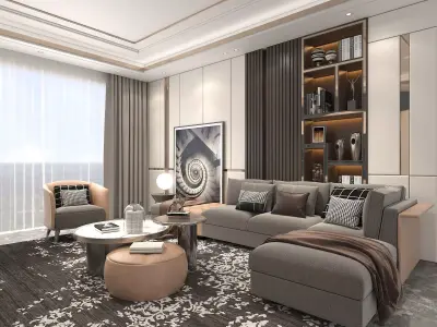 Living Room Scene 4 3D model