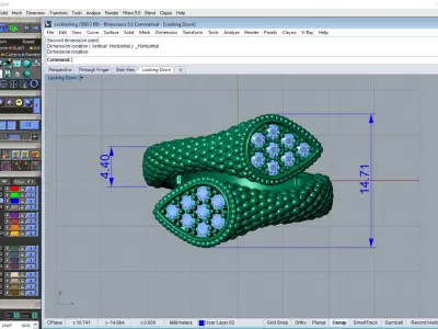 COCKTAIL RING 3D PRINTABLE MODEL 3D print model