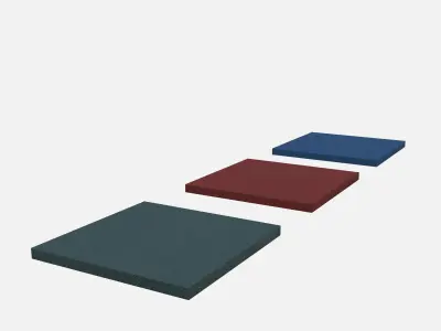 Rubber tiles 500x500x30 Low-poly 3D model