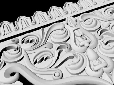 Central decor ornament for furniture 3D model 713