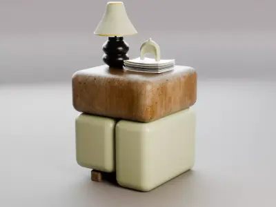 Modern Drawer Unit Low-poly 3D model