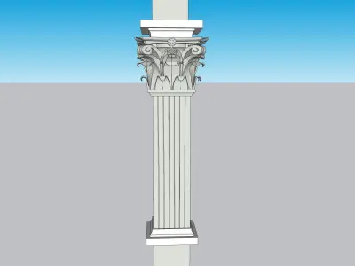 stone piller column 3D model