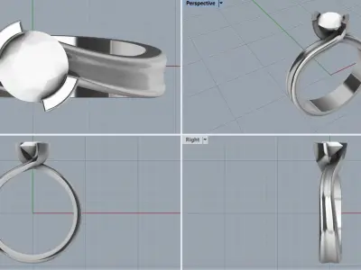 Engagement ring  3D model