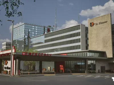 Modern Hospital Environment Low-poly 3D model