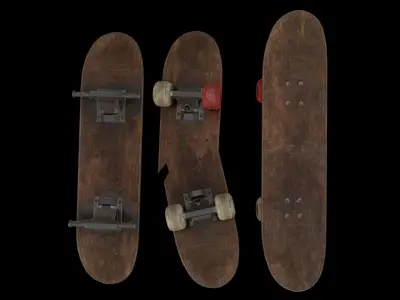 Skateboard skateboards Low-poly 3D model