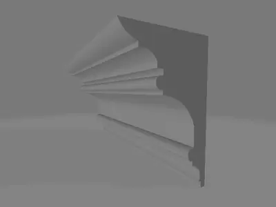 decor wall corniche 3D model