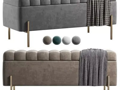 Boyden Velvet Storage Bench By Wayfair 3D model