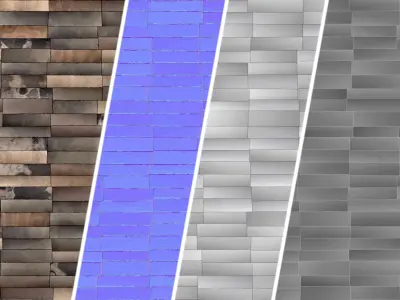 Stone Wall Materials 103- MultiColor StoneWall - Pbr Seamless Texture