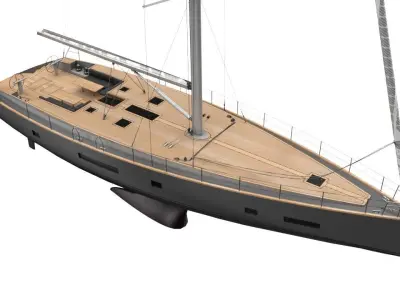 24 Meter Modern Sailing Yacht 3D model