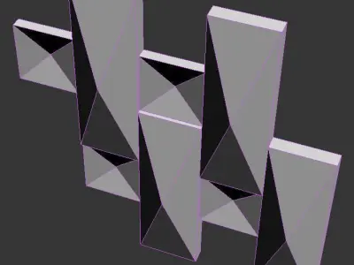 3d Panel tiled wall with triangles Low-poly 3D model