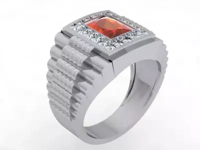 A Showcase of Luxury Men Rings Inspired by Watches 3D print model get