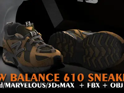 NEW BALANCE 610 sneakers 3d model 3D model