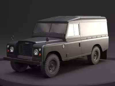Land Rover Series III Army Van Long Wheel Base 3D model