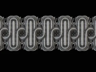 Moulding ornate metal wall art 3D print model