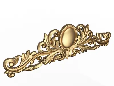 Carved Plaster Molding Decoration 09 Low-poly 3D model